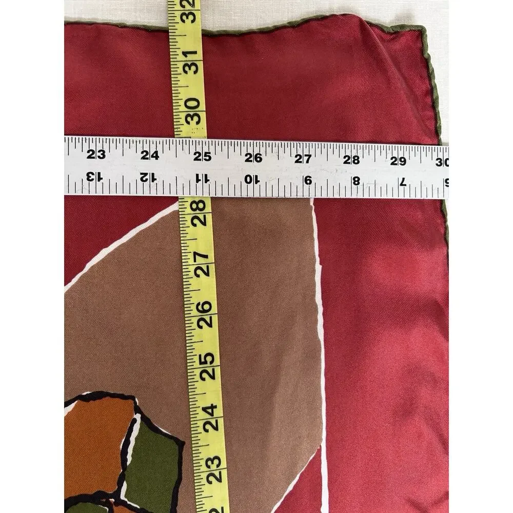 VTG Lyall Design Stonehenge Souvenir MCM Silk Scarf Heritage Made in England - Picture 4 of 5